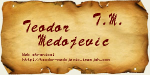 Teodor Medojević vizit kartica